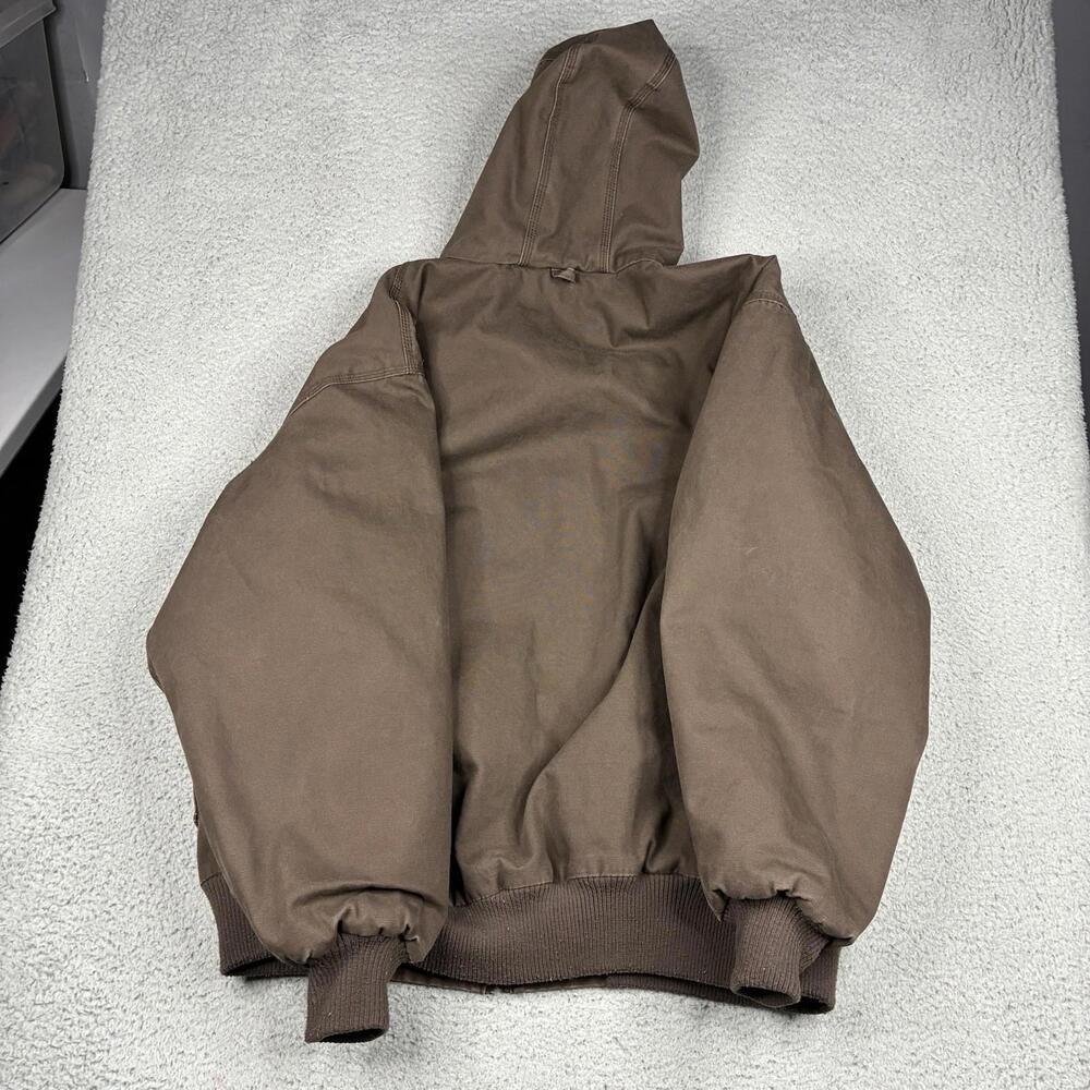 Big Smith Jacket Men’s 3XL Brown Duck Canvas Hooded Work Coat Heavy Lined - Picture 12 of 15